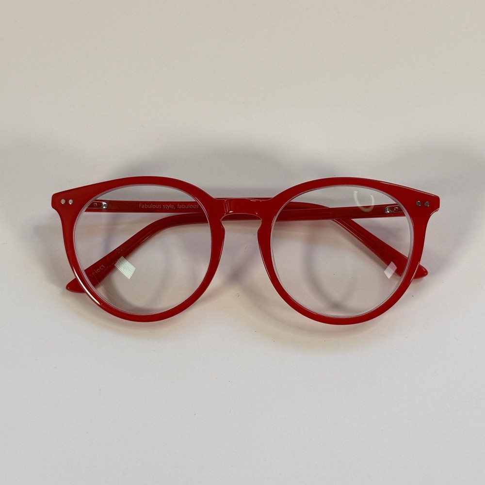 Polette Darselect Eyeglasses Frames Only 47-11-140 Red Full Rim Unisex